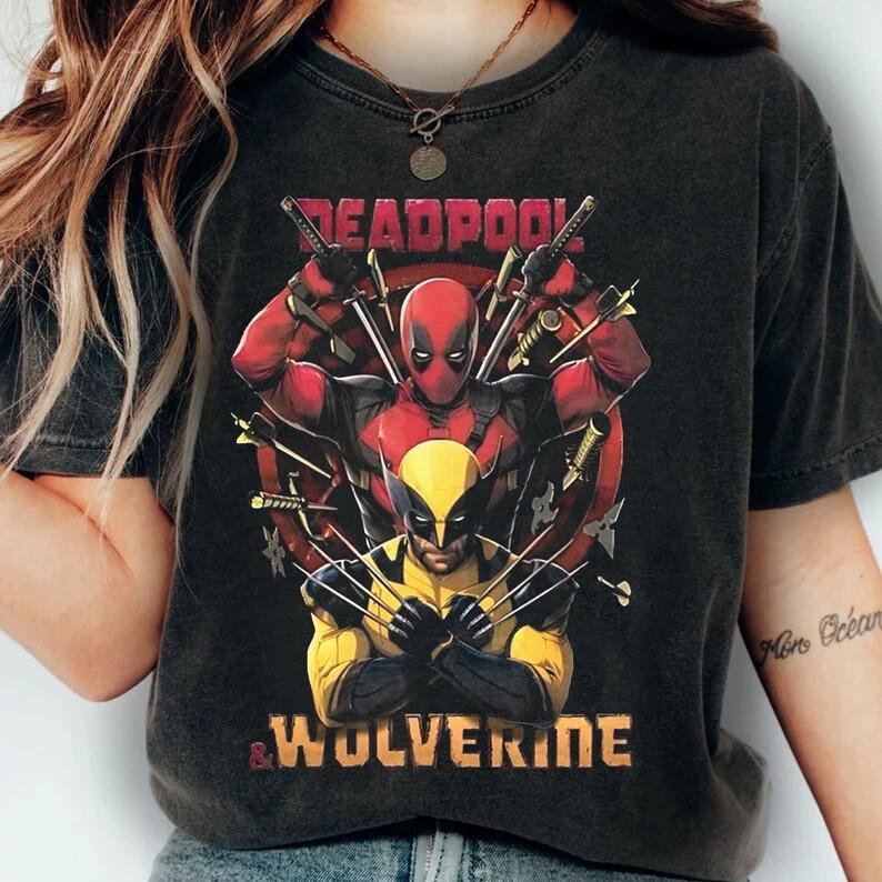 Deadpool  Wolverine t-Shirt Deadpool 3 Movie Shirt Unisex T-Shirt L