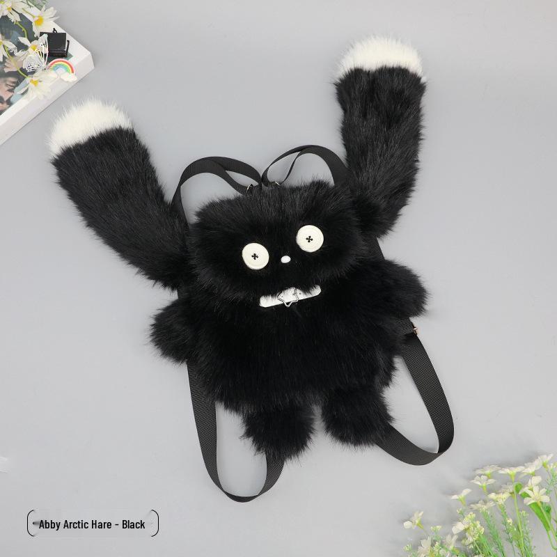 

Y2K Arctic Hare Plush Comic Con Crossbody Backpack for Girls