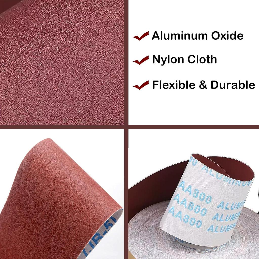 Emery Cloth Roll, 6 Grits Sandpaper Assortment for Metal Automotive Furniture Wood with Dispenser