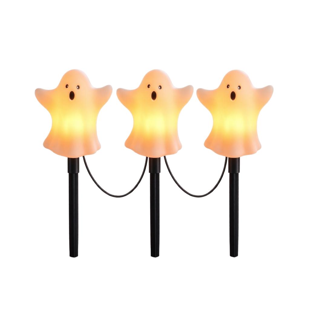 3 Piece Halloween Decorative Light Up Props for Outdoor Yard Window Bar House Night Light Decor Set