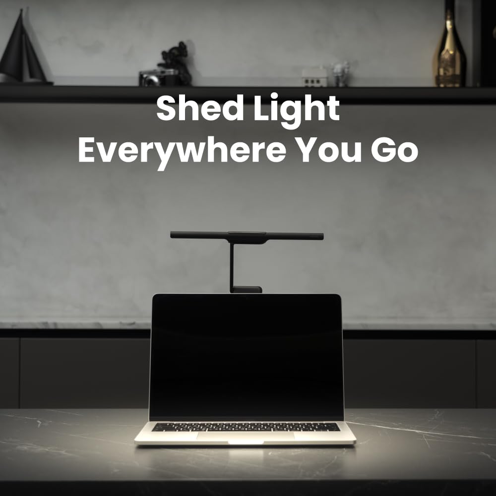 BenQ LaptopBar Monitor Laptop Space 7 Level Color Temperature Stepless Dimming USB Computer Business Home Work Light, Light, Saving, Adjustment,