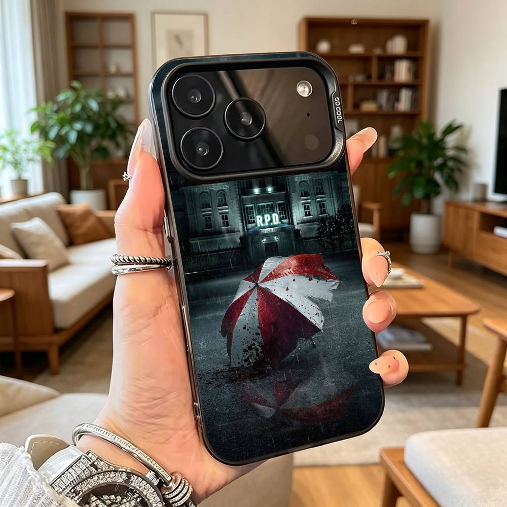 GAME R-Resident Evil Phone Case For iPhone 17,16,15,14,13,12,11 Plus,Pro Max,XS,Colorful Silver Black Cover
