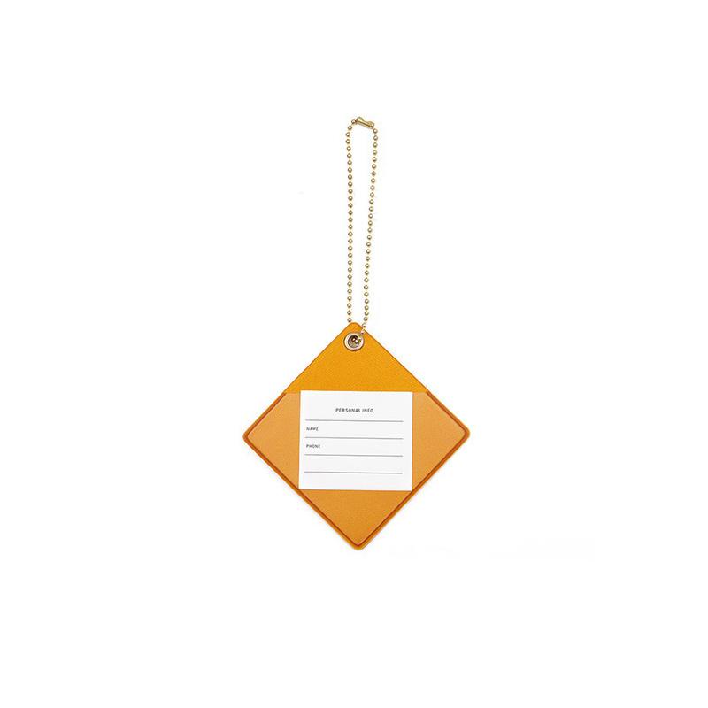 1pc Multiple Color Square PU Luggage Tag – Luggage Check-in Tag, Chain Information Tag for Boarding Passes