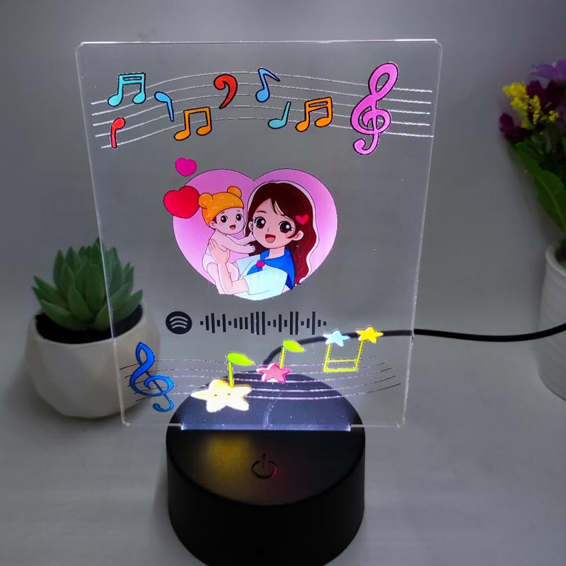 Personalized Night Light Kid Room Desk Decor Christmas Gift 3D Acrylic Custom Name Light