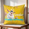 Cute FourbobBooba Cushion Cover Natural Linen Organic Fabric DoubleSided Printing Couch Pillow Covers Home Decor