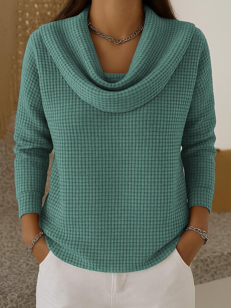 Solid Color Casual Loose T-shirts For Woman Vintage Women's Oversized T-shirt Long Sleeve Tees Fashion Female Tops