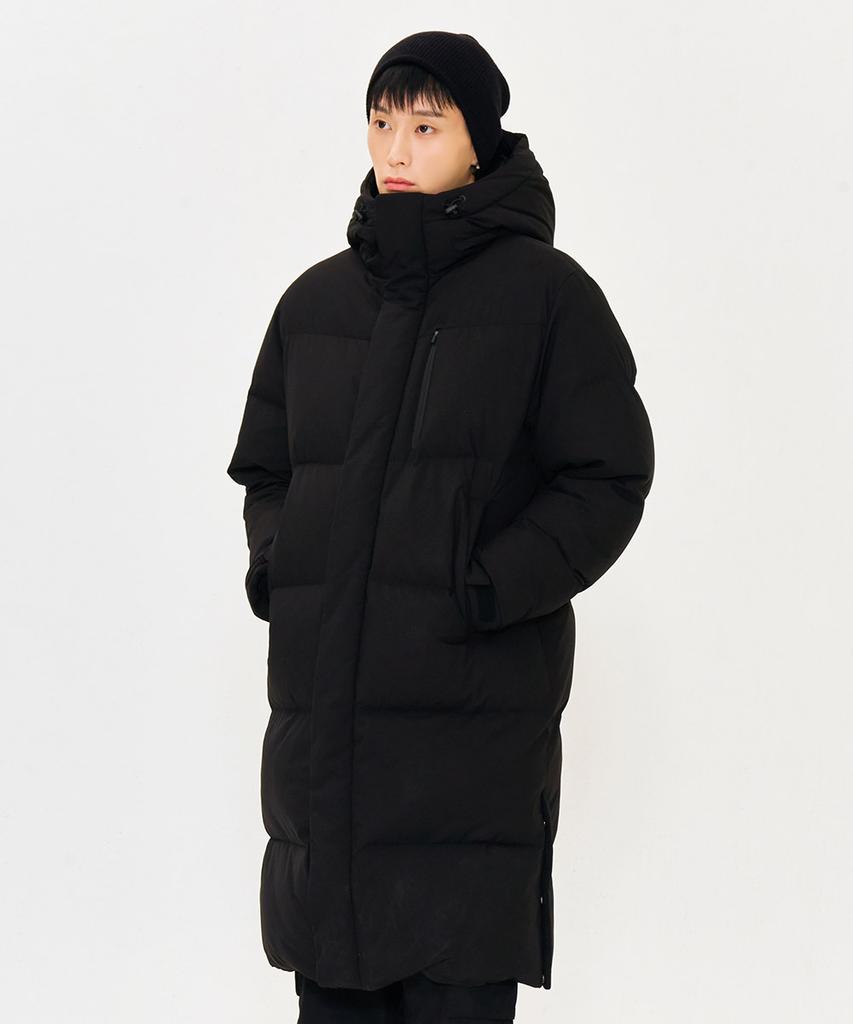 Chasecult Unisex Hooded Long Puffer Jumper - Black
