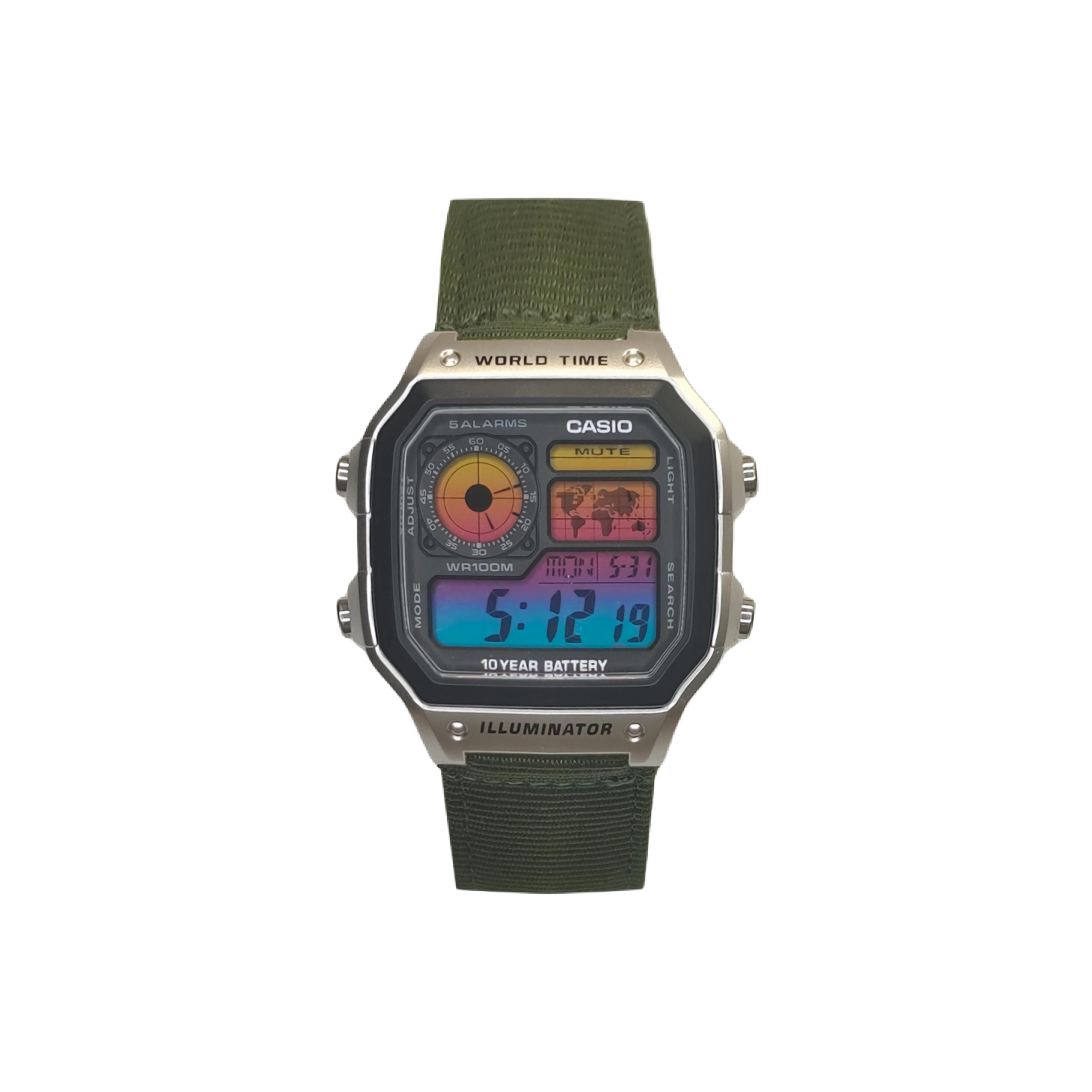 CASIO Unisex YOUTH Black Watch AE-1200WH-1C(Watch3--)