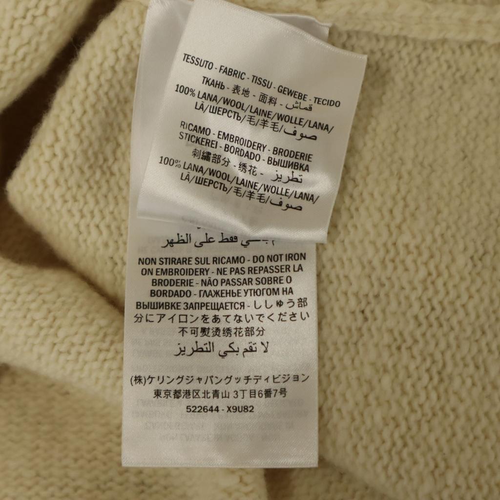 Gucci Made In Italy Tiger Long Sleeve Sweater M Ivory 522644 Knit Men's Used