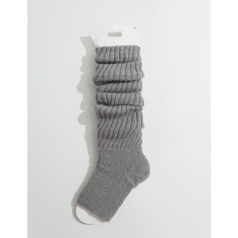 Women's Autumn and Winter Sock-like Stockings, Extended Thigh-high Knitted Socks, Thickened Snow Boots, Warm and Cold-proof Calf Socks