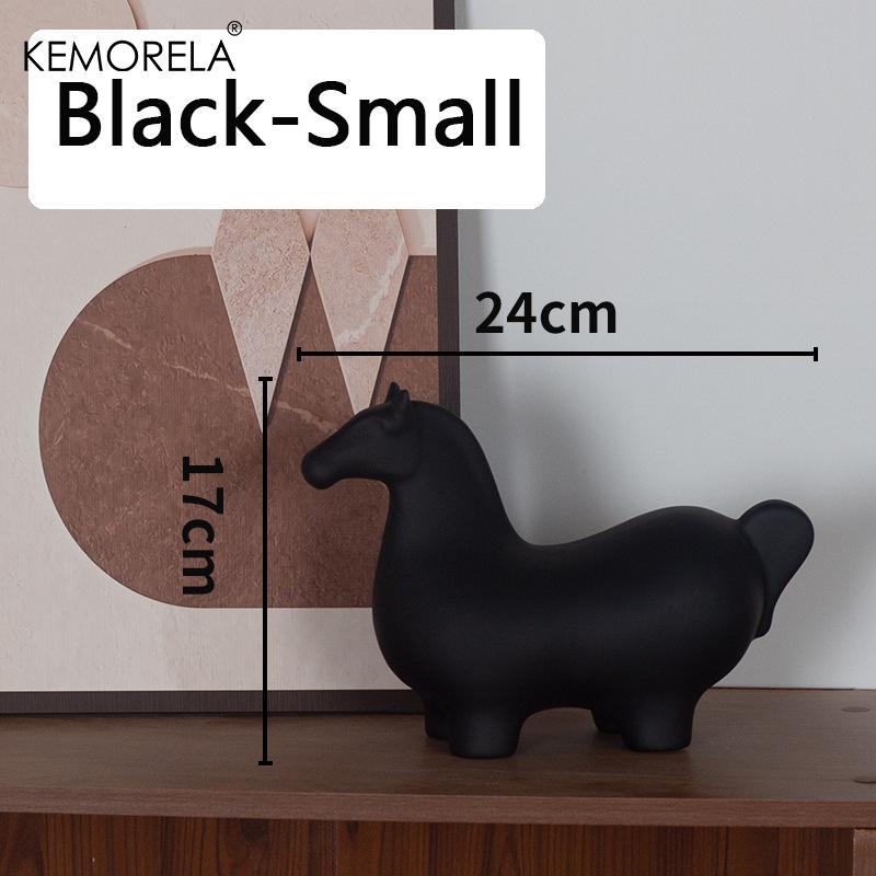 

Скандинавские керамические фигурки лошадей, украшения для дома, простые поделки, украшение для гостиной, для телевизора, для интерьера, для офисного стола, подарки