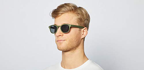 [IZIPIZI] IZIPIZI Sunglasses #C Model Boston (Khaki Green/Gray)