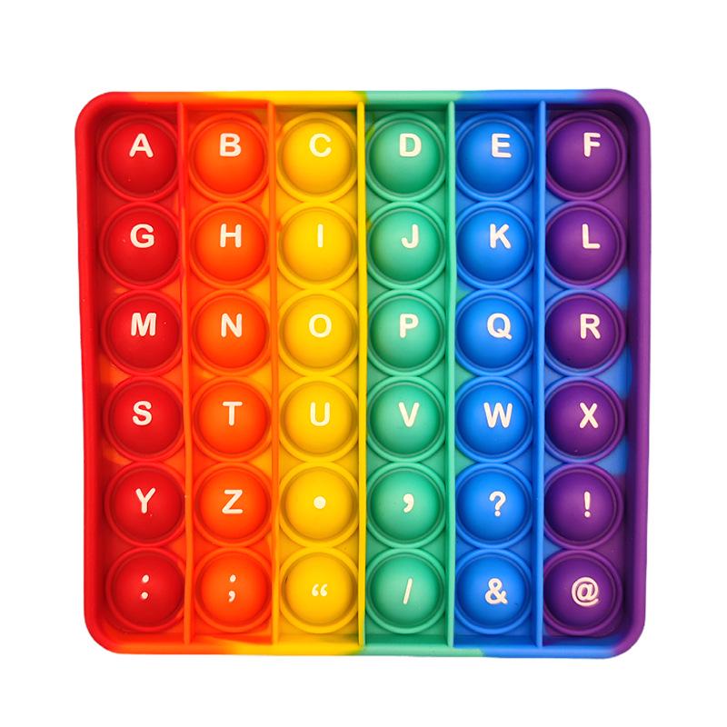 Rainbow Silicone Pop-It Mouse Bubble Toy for Kids - Fun Decompression Pendant