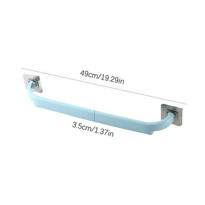 Adhesive Towel Rack Bathroom Towel Bar Shelf Wall Mounted Towels Hanger Toilet Suction Cup Holder Kitchen Bathroom Organizer