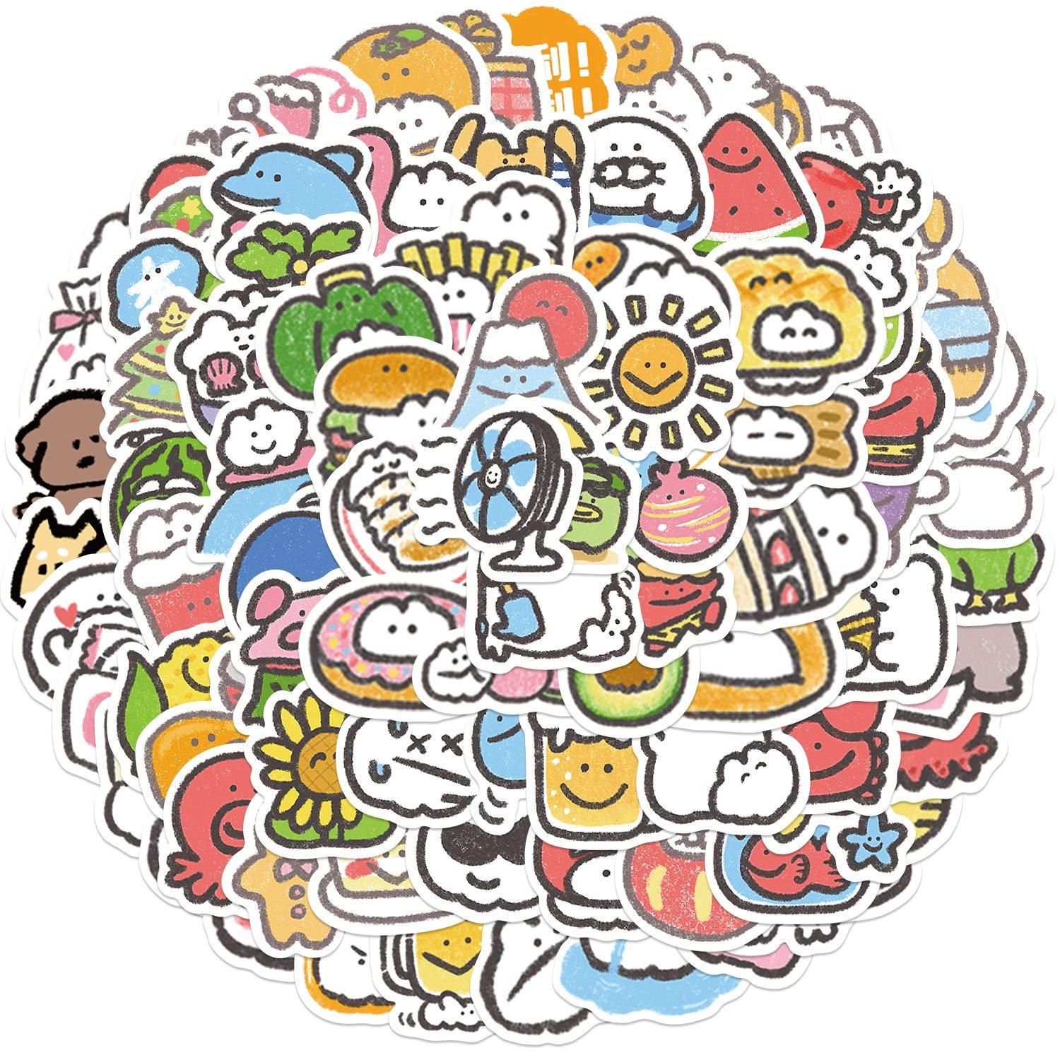 1set Cute Graffiti Handbook Decorative Stickers, Small Fresh Phone Case