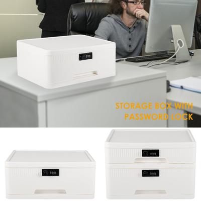 Boîte Forte à Serrure à Mot de Passe Numérique Tiroir Type Armoire Verrouillable pour Médicaments Passeport Fichiers Espèces Bijoux Boîte de Rangement Sécurisée pour la Vie Privée