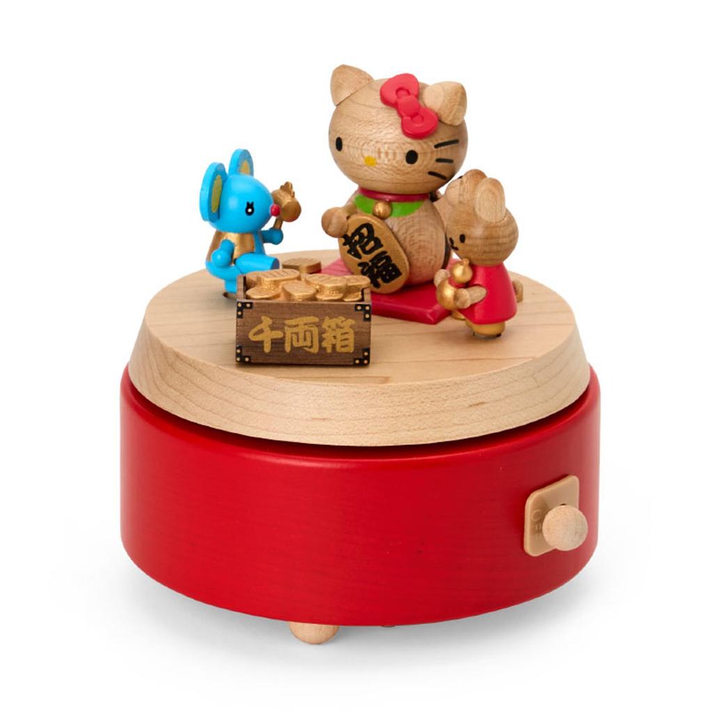 Sanrio Wooden Music Auspicious Hello Interior 087904 (SANRIO) Box, Item, Kitty, Decor, Present, Gift,