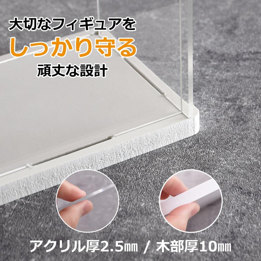 [kuriiro] Display Case, Figure Case, Acrylic Case, Front Door, Assembled, Figure Showcase, Shelf, Horizontal Type, Krs14 (3 Tiers)