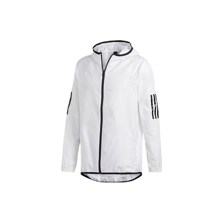 adidas Stripe Casual Sports Hooded Jacket White Men s DU1962 S