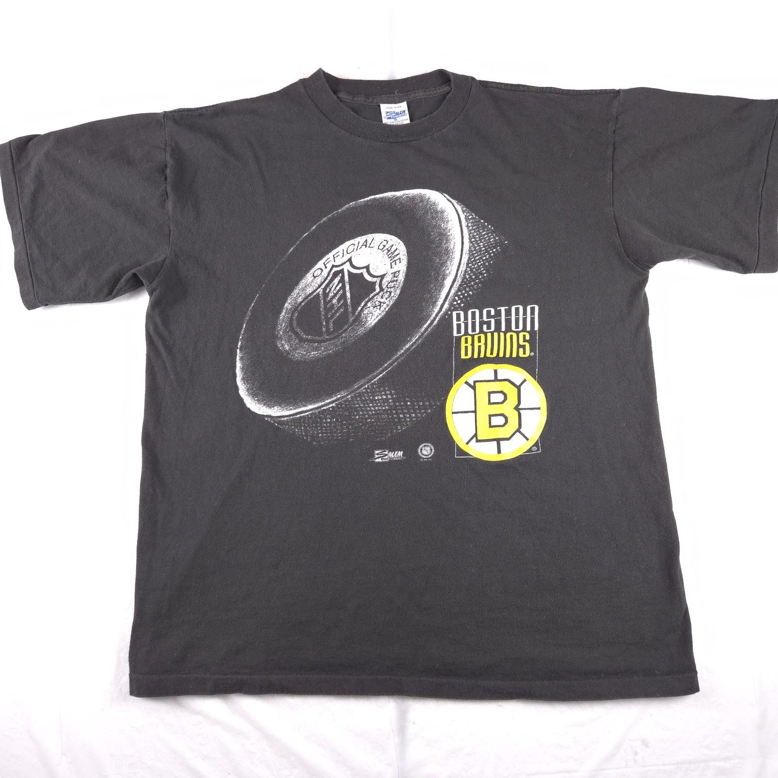 Vintage 1992 NHL Boston Bruins Salem Sportswear Hockey T-Shirt Single Stitch XL Unisex T-Shirt XXXXL