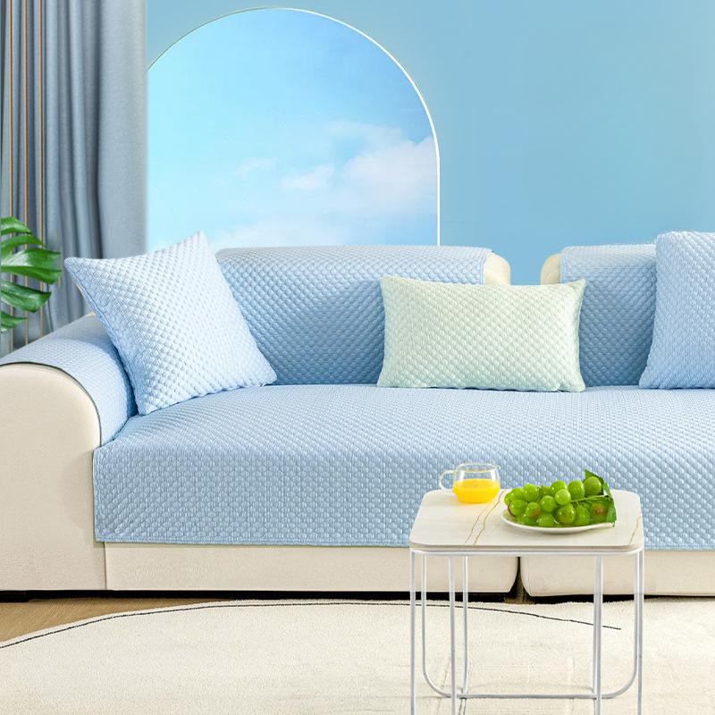 Black Technology Ice Silk Sofa Cushion Summer Summer Simple Modern Summer Mat Seat Cushion Non-Slip Sofa Cover Cover Cloth