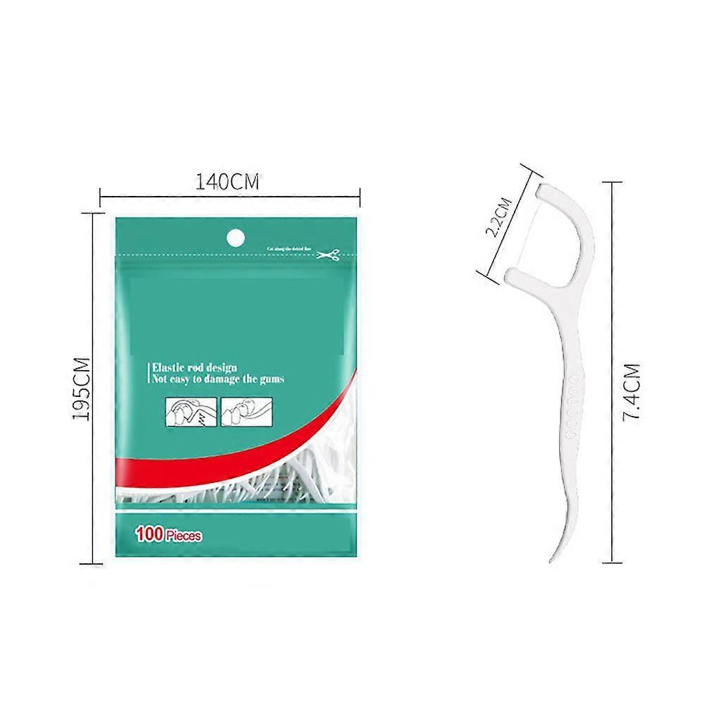 Dww - A pack of 100 dental floss sticks, zip-lock bag of dental floss sticks