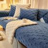 Plush Sofa Cushion Winter Nordic Non-Slip Cushion Backrest Cover Towel Modern Simple Winter Leather Sofa Cover Cover Cloth