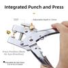 Heavy-Duty Eyelet Hole Punch Pliers Kit Leather Punch Tool  for Bookbinding, Leather & Fabric