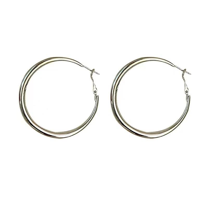 Vintage Gold-Plated Geometric Hoop Earrings: European & American Style