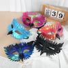 Glänzende Phönix-Vogel-Maskerade-Maske Kostüm Karnevalsparty Augenmaske Kunstleder Schnabel Gesichtsschutz Halloween Kostüm