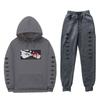 Naruto Kakashi Hooded Fleece Sweatshirt Set Unisex Casual Winter Outfit Long Sleeve Tracksuit
