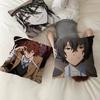 Bungo Stray Dogs Nakahara Chuya Pillow Case For Home Bedroom Car Office Decoration Living Room Sofa Cushion Cover Suitable