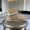 Snow boots velvet thick-soled Birkenstock short boots women's autumn and winter new small Maillard flip-top Martin boots