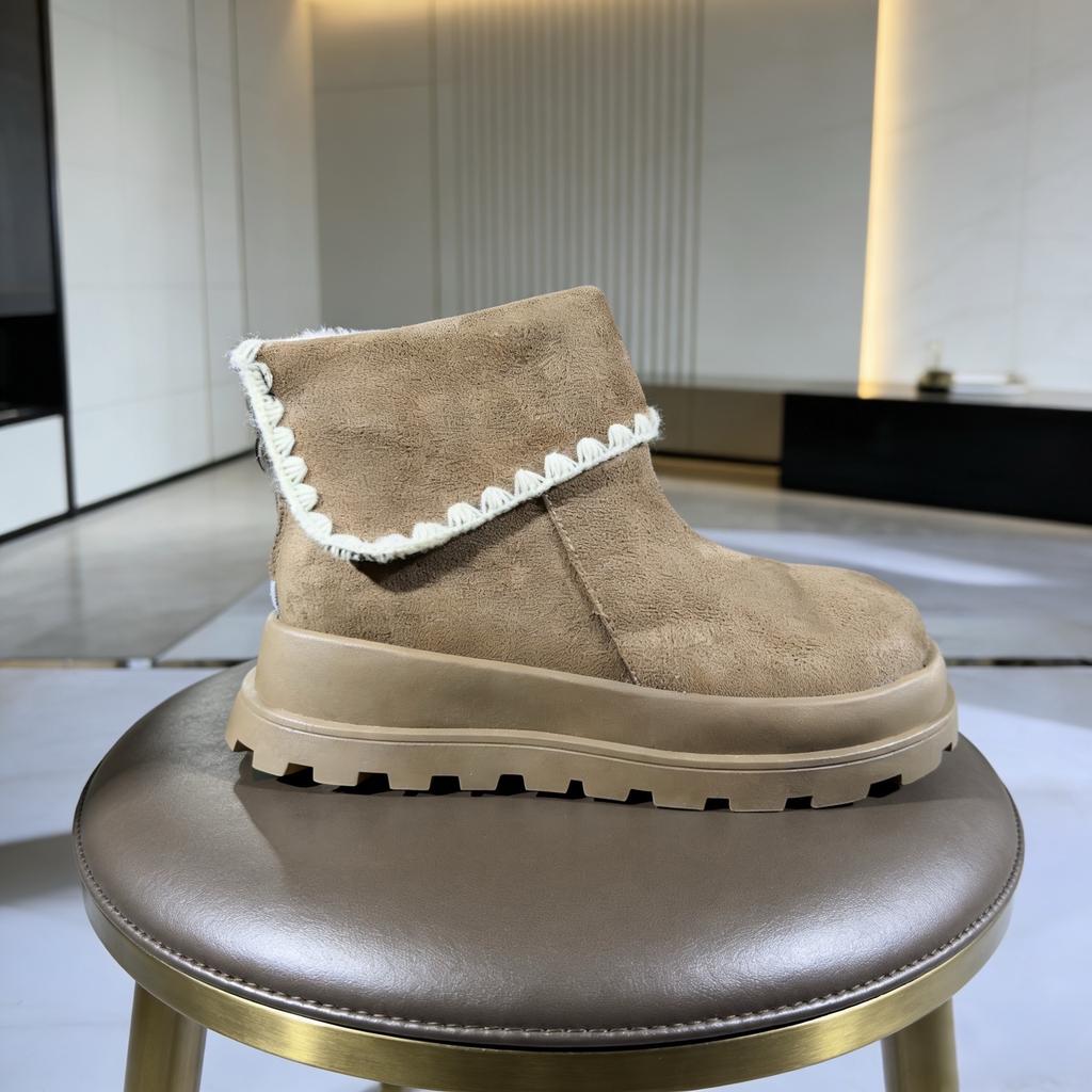 Snow boots velvet thick-soled Birkenstock short boots women's autumn and winter new small Maillard flip-top Martin boots