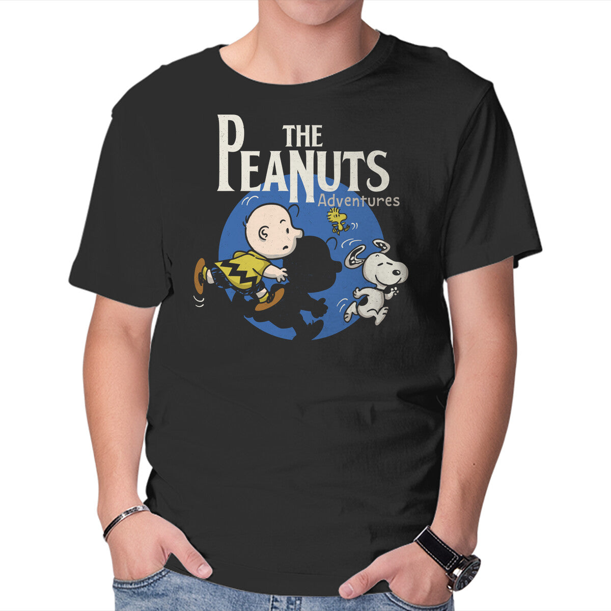 Unisex Crew Neck T-Shirt Peanut Adventure Graphic Short Sleeve Casual Tee XXXL