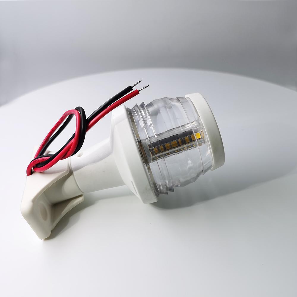 Marine Navigation Light Stern light Anchor Lamp LED All-Round White Fixed Mount Base for Boats Accessories Straight Light Head
