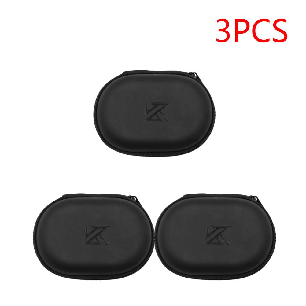 1-20 Stück KZ Kopfhörer Oval Aufbewahrungstasche Kabelgebundene Kopfhörer PU Reißverschluss Aufbewahrungsbox Tragbarer Haltebehälter für KZ BA10 AS10 ES4