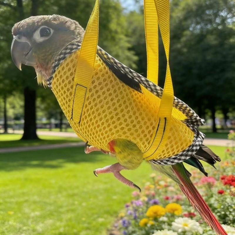 Portable Bird Carrier Bag Parakeets Conures Cockatiels Outdoor Travel Handheld Cage Net Mesh Pet