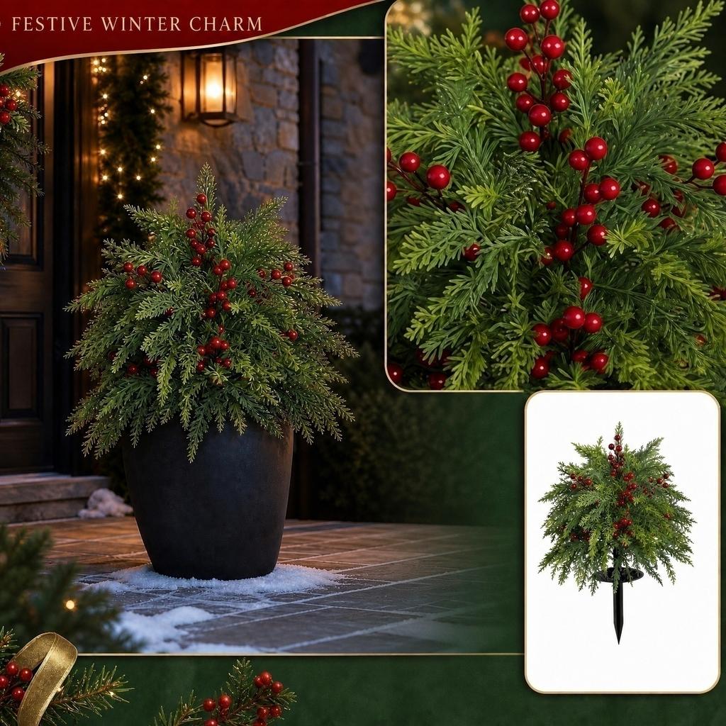Artificial Flower Ground Stake - Realistic Faux Flowers for Outdoor Garden, Patio, and Decoration (Single Stake)
