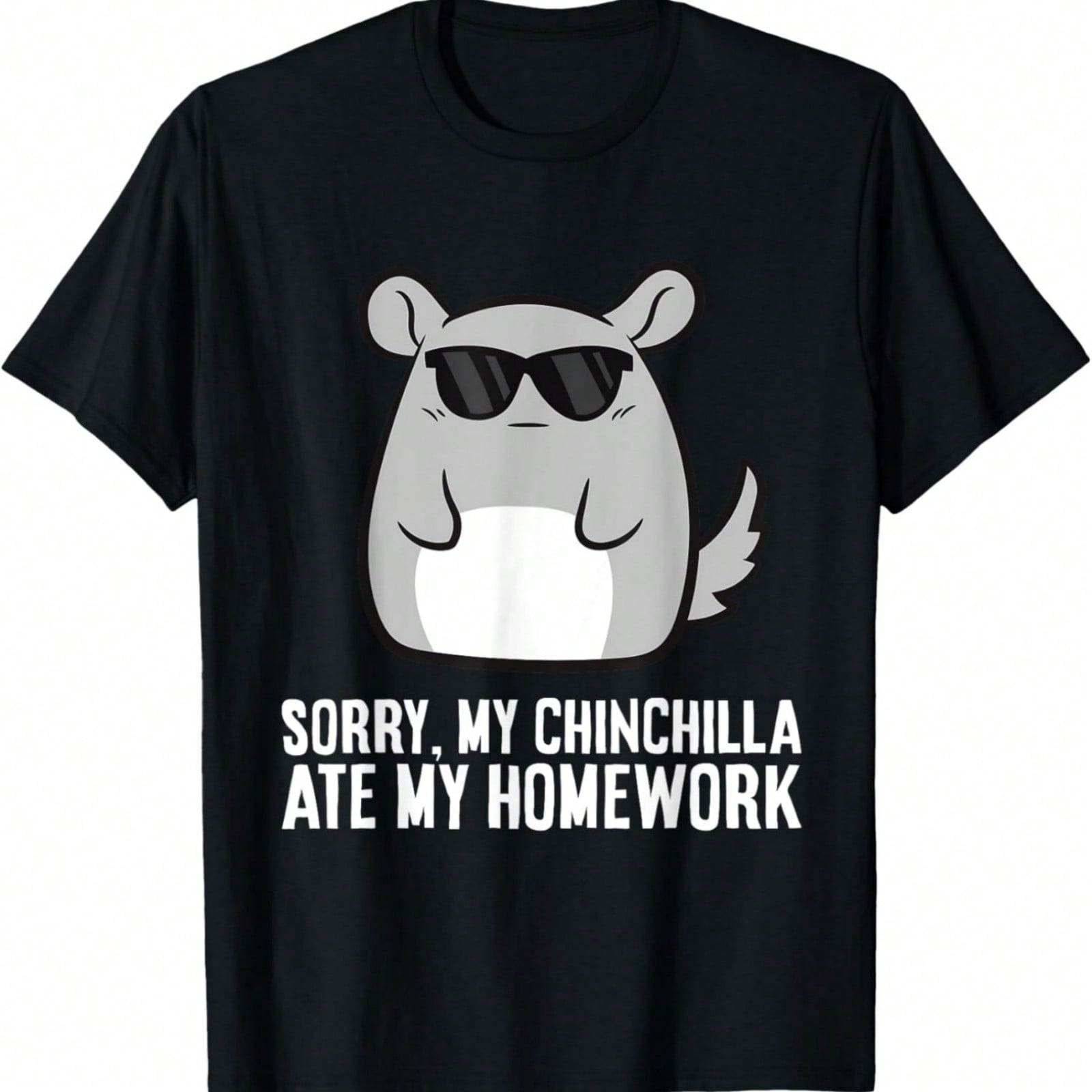 Sorry My Chinchilla Ate My Homework Funny School Chinchilla T-Shirt S