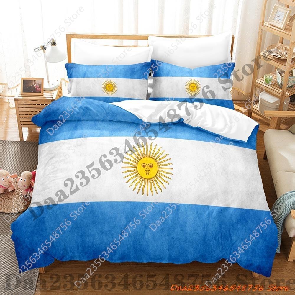 

Comforter Kpop Cool Argentina Flag Bedding Set Single Twin Full Queen King Size Bed Set Adult Kid Bedroom Duvet Sets 3D Print Bed She Comforter (quilt)-EU Single(135*200cm)3pcs