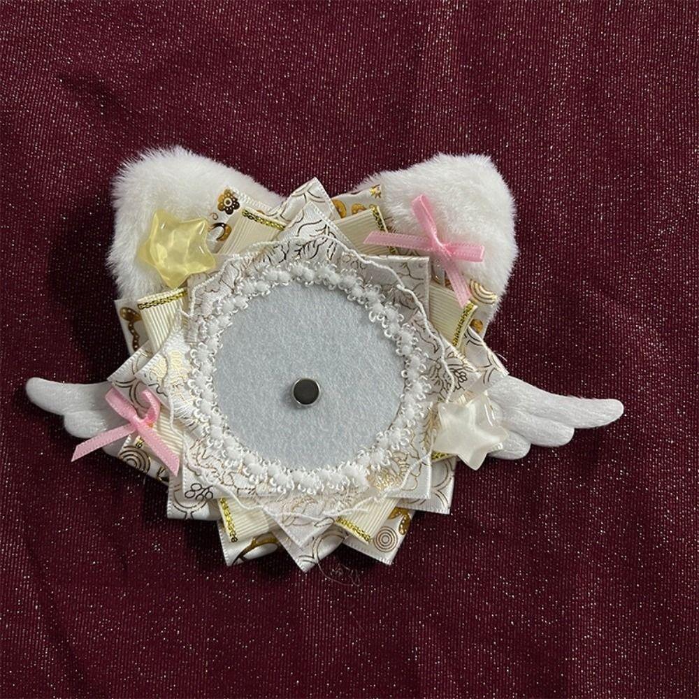 Angel Wings Badge Holder Plush Cat Ear Pins Tray Cute Itabag Decor  Anime Badge Decoration
