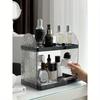 1pc Acrylic Makeup Organizer, Dual-Layer Increased Heighten Cosmetic Display Holder, Vanity Tray for Skincare, Perfume, Lipstick, Desk Storage Box