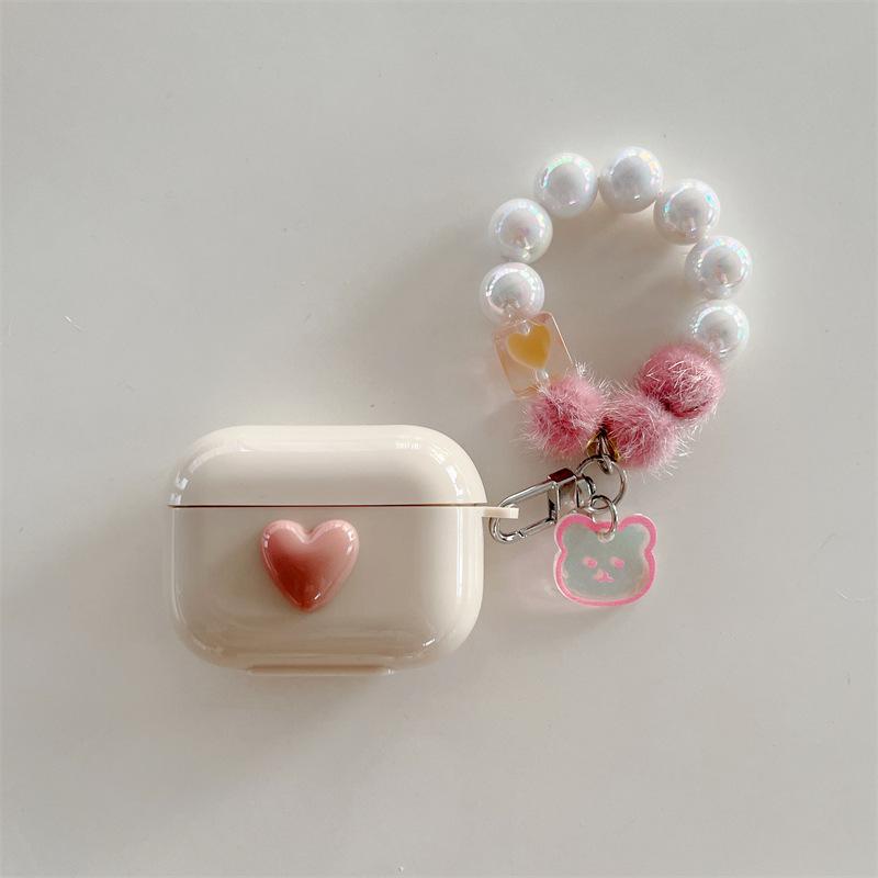 Girl powder love hairball for AirPods 1 generation protective cover second generation 1 generation pro1 apple bluetooth headset case