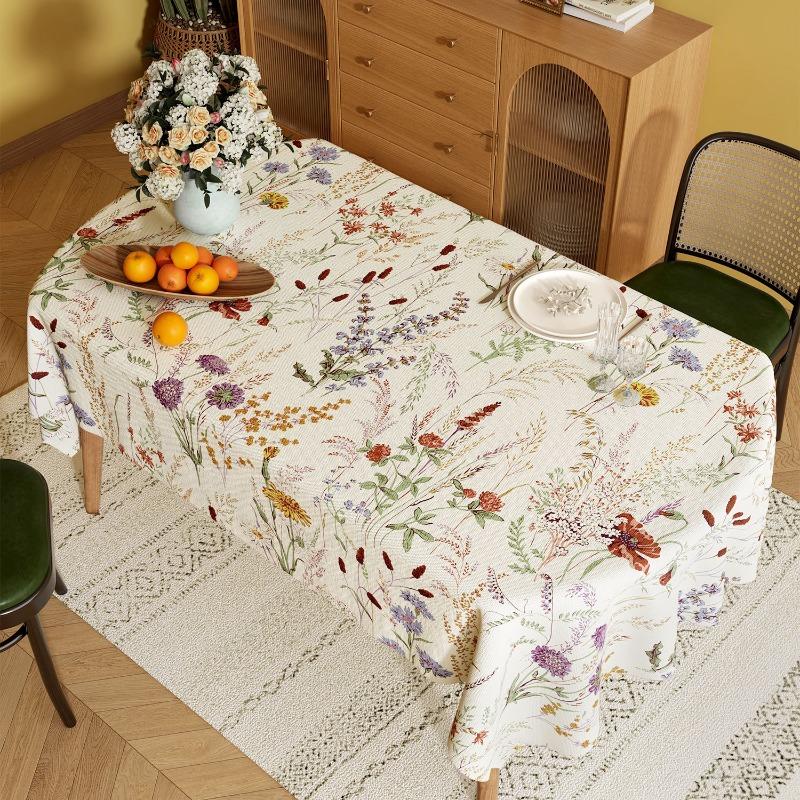 French Countryside Table Cloth Wear Resistant and Scratch Resistant Printed Table Mat Tea Party Birthday Celebration Partys Decoration Tablecloths