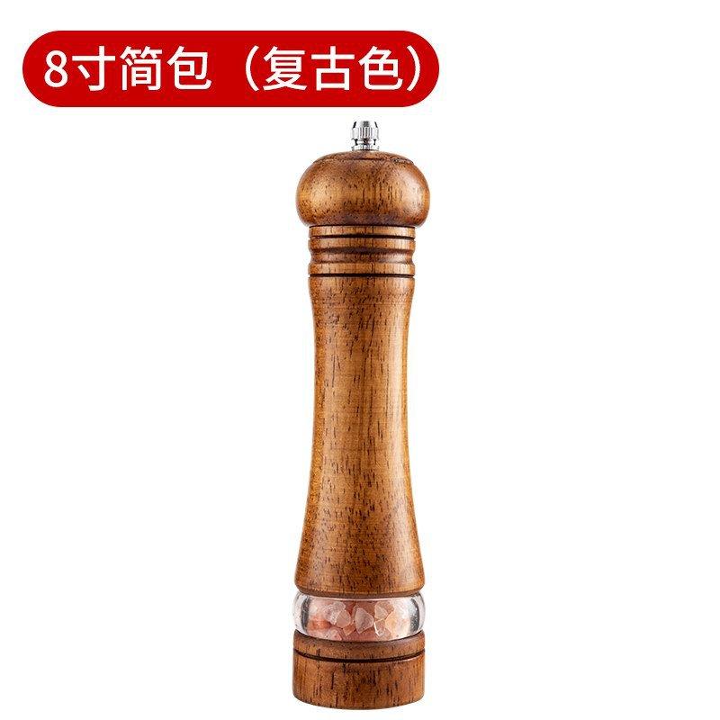 Manuel Tuz Karabiber Öğütücü Meşe Ağacı Karabiber Değirmeni Baharat Tuz Öğütücü Değirmen Aletleri