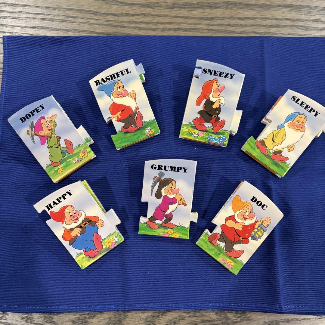 

[Б/У] Чрезвычайно редкий! Дисней Белоснежка и семь гномов пазл мини набор из 7 книжек с картинками