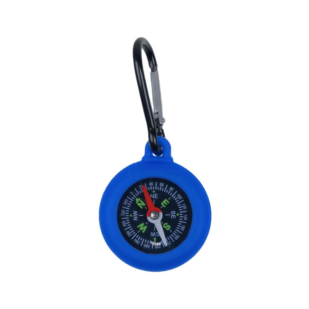 Silicone Carabiner Compass with Hanging Buckle for Outdoor Use (Customizable Logo)