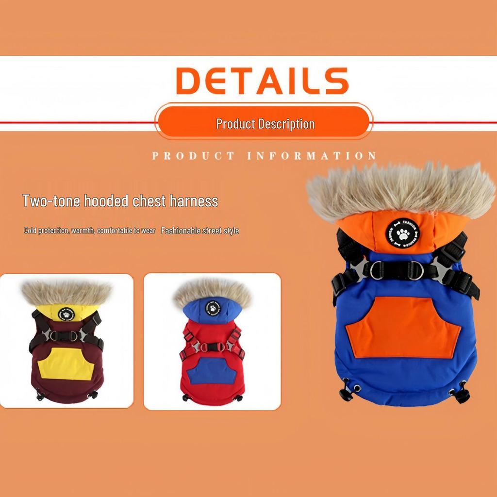 Autumn/Winter Warm Cotton Vest for Small Dogs and Cats - French Bulldog Windbreaker