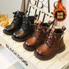 Boys Martin Boots 2025 Winter New Children's Velvet Wenzhou Leather Shoes Children's Warm Cotton Shoes
